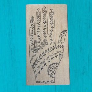 Funky Glove Wood Mounted Rubber Stamp by Luni